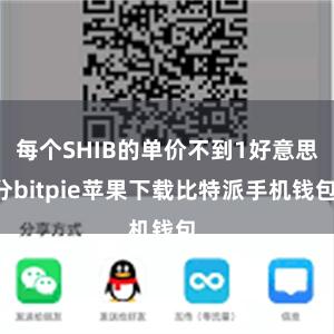 每个SHIB的单价不到1好意思分bitpie苹果下载比特派手机钱包.